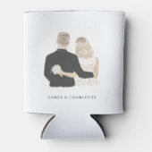 Bride en Groom Illustration Koelbox Blikjeskoeler (Voorkant)