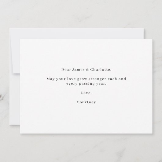 Bride en Groom Illustration Wedding Card (Achterkant)