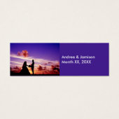 Bride en Groom in de Kaarten van de Sunset Registr Mini Visitekaartjes (Voorkant)