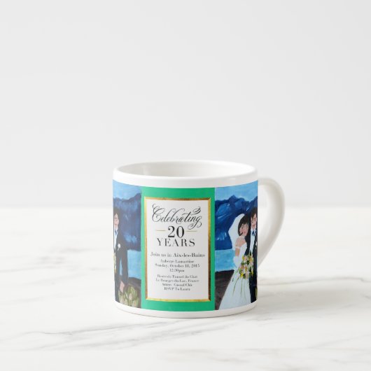 Bride en Groom in Frankrijk Espresso cup Kop (Voorkant rechts)