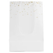 Bride en Groom in Gold Confetti Medium Cadeauzakje (Achterkant)