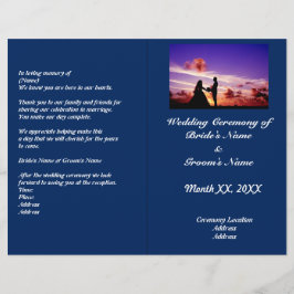 Bride en Groom in Sunset Fold Program Flyer