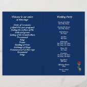 Bride en Groom in Sunset Fold Program Flyer (Achterkant)