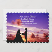 Bride en Groom in Zonnetijd sparen de Vlakke Kaart (Voorkant)