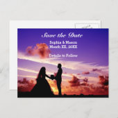 Bride en Groom in Zonnetijd sparen het Briefkaart (Voorkant / Achterkant)