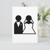 Bride en Groom Kaart (Staand voorkant)