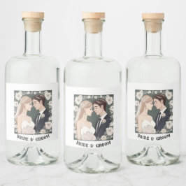 BRIDE EN GROOM LIKEURFLES ETIKET