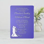 Bride en Groom Lotus Wedding Kaart (Staand voorkant)