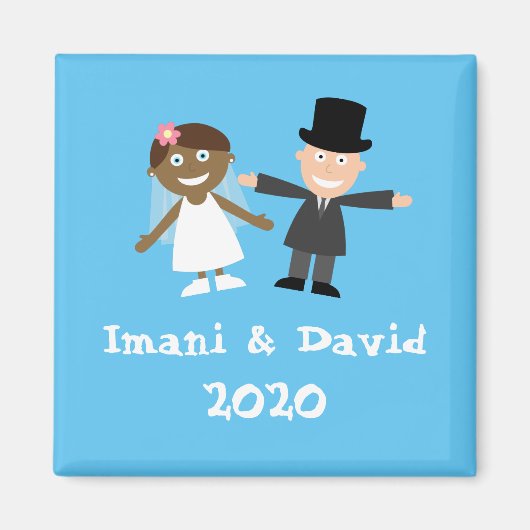 Bride en Groom Magneet (Voorkant)