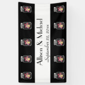 Bride en Groom Mason Jars Kies uw kleur Spandoek (Verticaal)