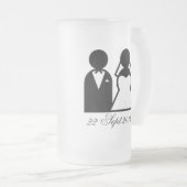 Bride en Groom Matglas Bierpul (Voorkant rechts)