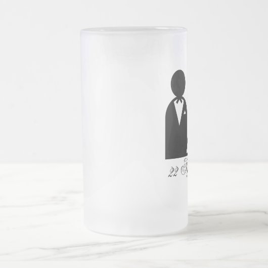 Bride en Groom Matglas Bierpul (Center)