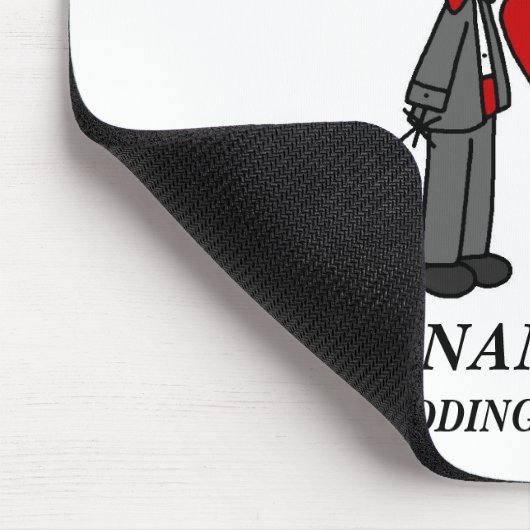  bride en groom Mousepad Muismat (Hoek)