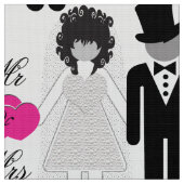 Bride en Groom Mr. en Mrs. Stof (Close Up)