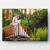 Bride en Groom Names Datum 5x7 Weduwfoto Fotoplaat (voorkant)