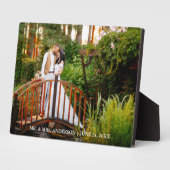 Bride en Groom Names Datum 5x7 Weduwfoto Fotoplaat (Zijkant)