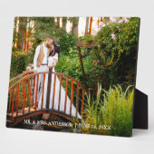 Bride en Groom Names Datum 8x10 Wedding Foto Fotoplaat (Zijkant)