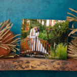 Bride en Groom Names Datum 8x10 Wedding Foto Fotoplaat<br><div class="desc">Elegant Bride and Groom Names Date 8x10 Wedding Photo Plaque</div>