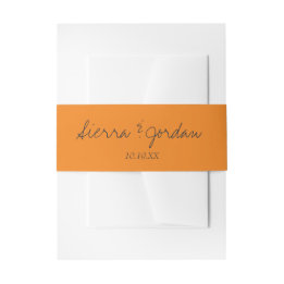 Bride en Groom Names Halloween Wedding Invitation Uitnodigingen Wikkel