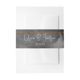 Bride en Groom Names Halloween Wedding Invitation Uitnodigingen Wikkel