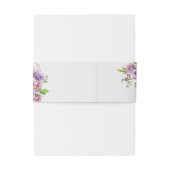 Bride en Groom Names Paars Wedding Uitnodigingen Wikkel (Achterkant Voorbeeld)