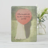 Bride en Groom Old-fashioned country Wedding Kaart (Staand voorkant)