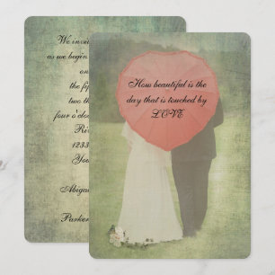 Bride en Groom Old-fashioned country Wedding Kaart