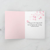 Bride en Groom op Blush Pink Kaart (Binnen)