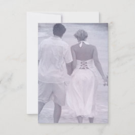 Bride en Groom op de Beach sparen de Datum