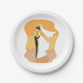 Bride en groom op het Bord van het vlekpapier (Voorkant)