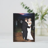 Bride en Groom op Sunset Briefkaart (Staand voorkant)