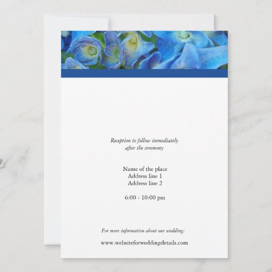 Bride en Groom ouders, huwelijksuitnodiging Kaart (Achterkant)