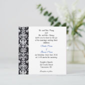 Bride en Groom ouders, huwelijksuitnodiging Kaart (Staand voorkant)