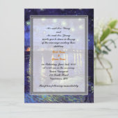 Bride en groom ouders trouwuitnodiging kaart (Staand voorkant)