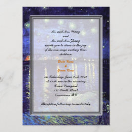 Bride en groom ouders trouwuitnodiging kaart