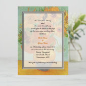 Bride en groom ouders trouwuitnodiging kaart (Staand voorkant)