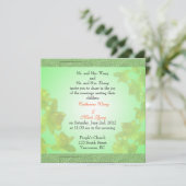 Bride en groom ouders, uitnodiging, bruiloft kaart (Staand voorkant)