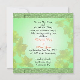 Bride en groom ouders, uitnodiging, bruiloft kaart