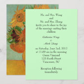 Bride en groom ouders, uitnodiging, bruiloft kaart (Voorkant / Achterkant)