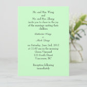 Bride en groom ouders, uitnodiging, bruiloft kaart (Staand voorkant)