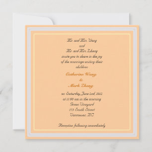 Bride en groom ouders, uitnodiging, bruiloft kaart