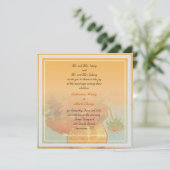 Bride en groom ouders, uitnodiging, bruiloft kaart (Staand voorkant)