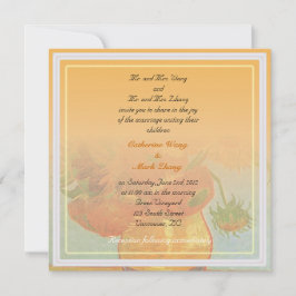 Bride en groom ouders, uitnodiging, bruiloft kaart