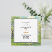 Bride en groom ouders, uitnodiging, bruiloft kaart (Staand voorkant)
