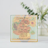 Bride en groom ouders, uitnodiging, bruiloft kaart (Staand voorkant)