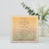 Bride en groom ouders, uitnodiging, Orchard Kaart (Staand voorkant)