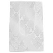 Bride en Groom over Satin Damask Medium Cadeauzakje (Achterkant)