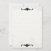 Bride en Groom over Tandem Bicycle Wedding Invitat Kaart (Achterkant)