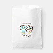 Bride en Groom Owls Bedankzakje (Voorkant)