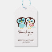 Bride en Groom Owls Cadeaulabel (Voorkant)